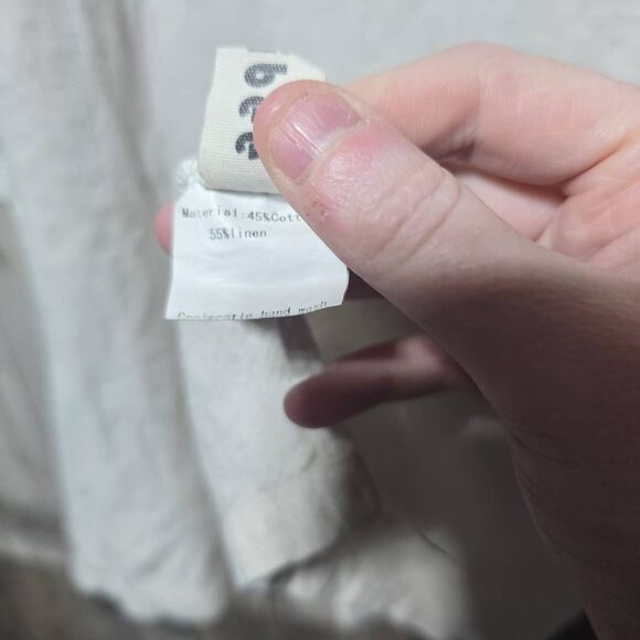 Minibee Cream Linen Blend Top - Picture 4 of 5